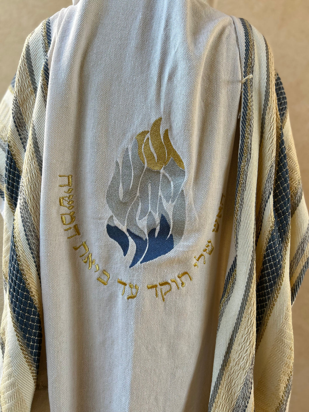 Handmade tallit - Breslev Fire