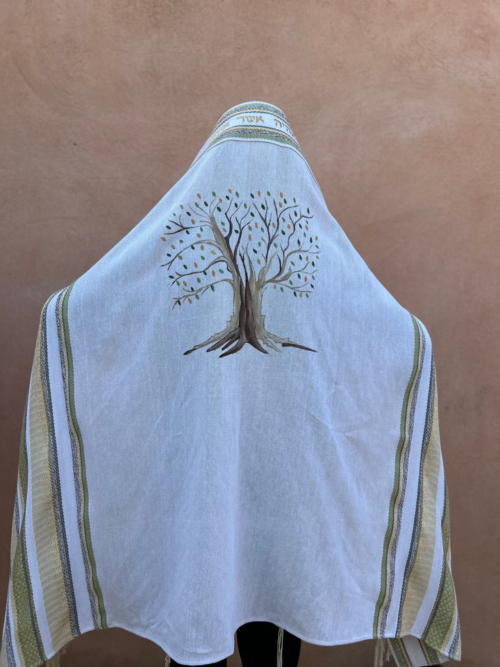 Handmade Tallit - Gefen with Tree of Life