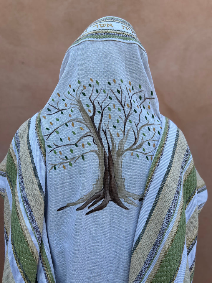 Handmade Tallit - Gefen with Tree of Life