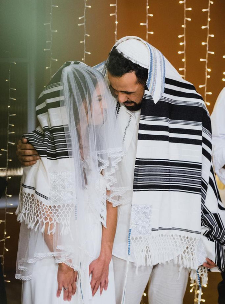 Handmade Wool/Cotton Tallit - Yemenite