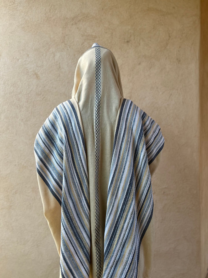Handmade Tallit - Gevura Blue