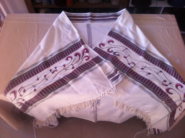 Handmade Tallit - Musical Notes