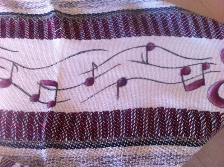 Handmade Tallit - Musical Notes