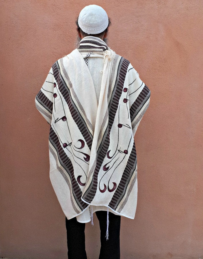 Handmade Tallit - Musical Notes