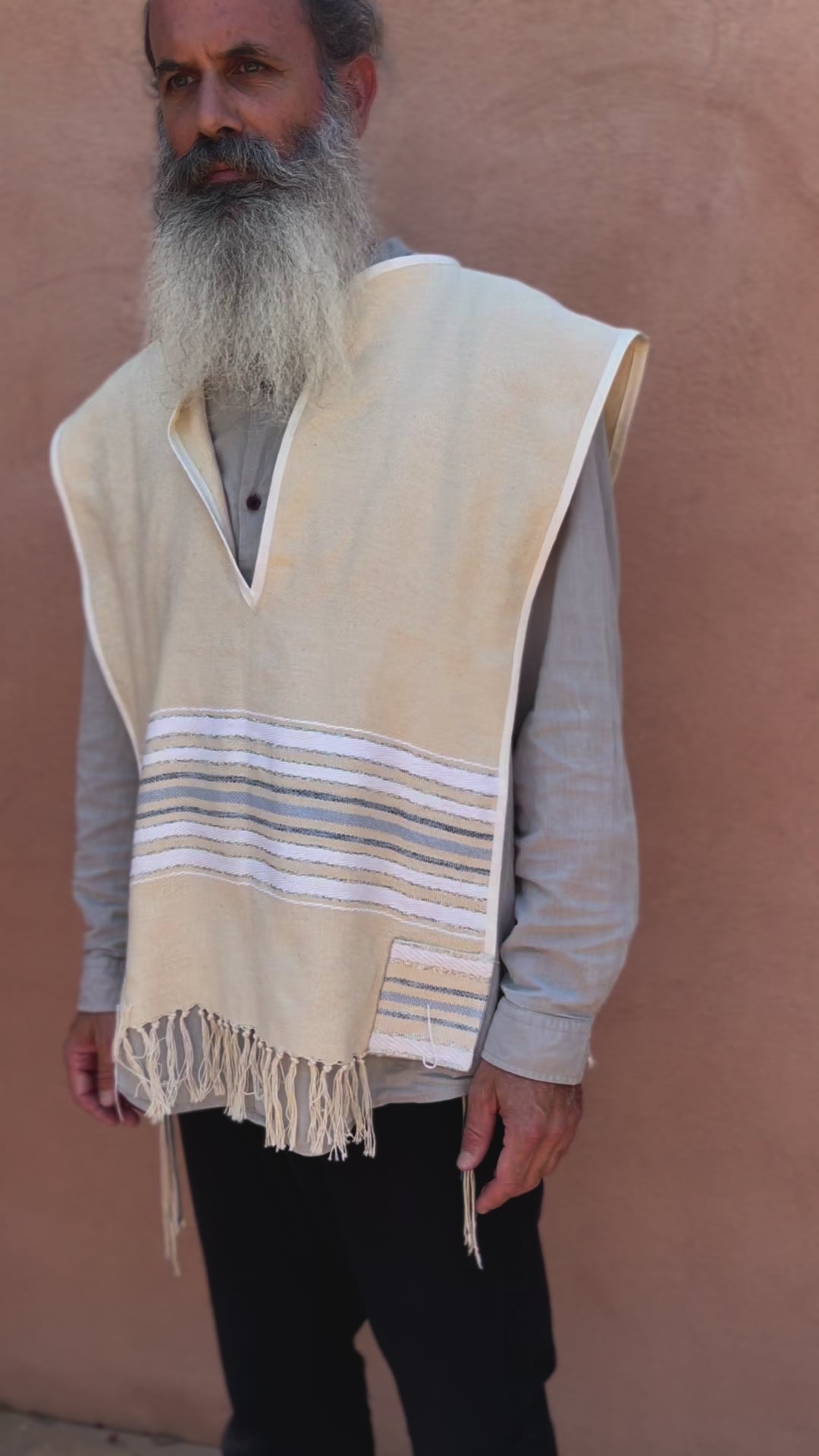 Tallit Katan Handmade with fine Cotton on a traditional loom.