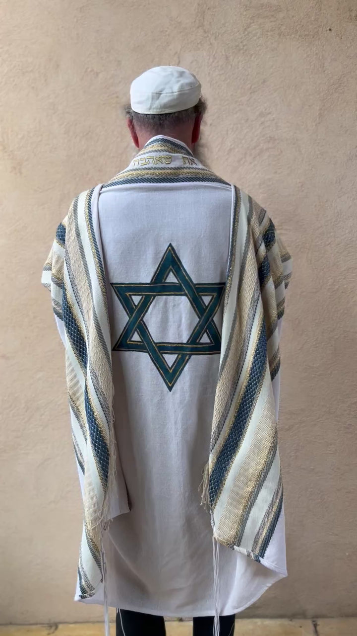 Handmade Tallit Set - Mulchut withe Star of David
