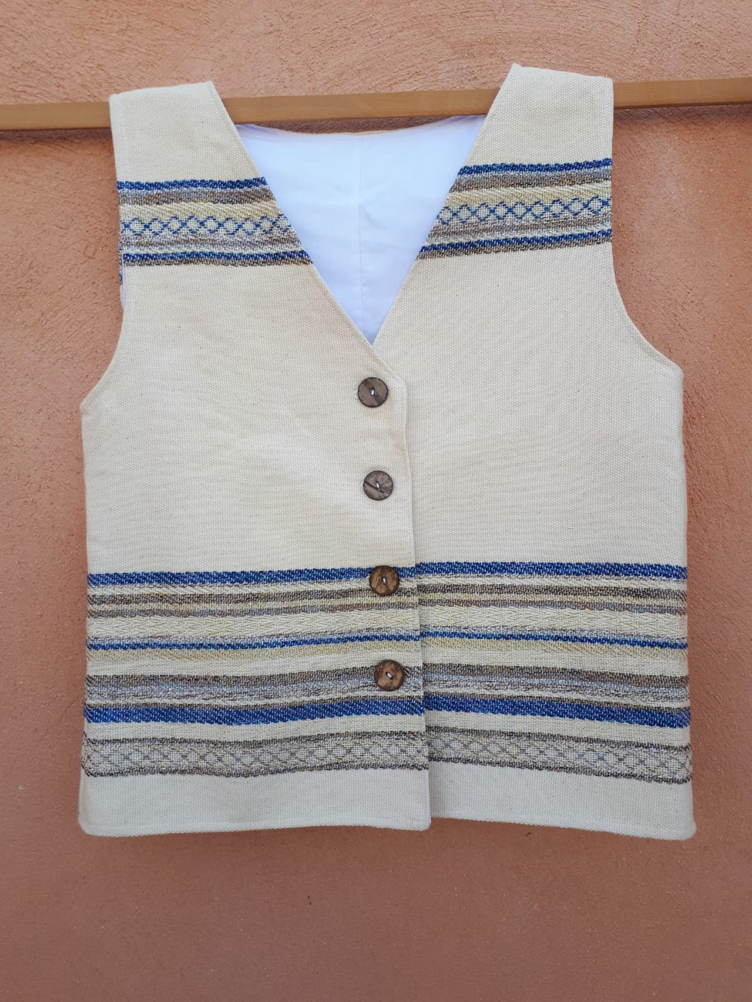 Groomsmen Vest Wedding, Men&#39;s Vest, Hand Woven Waistcoat, Cotton Vest, Waist Coat for Men, Jewish Gift Judaica, Bar Mitzvah Gift, Israel art