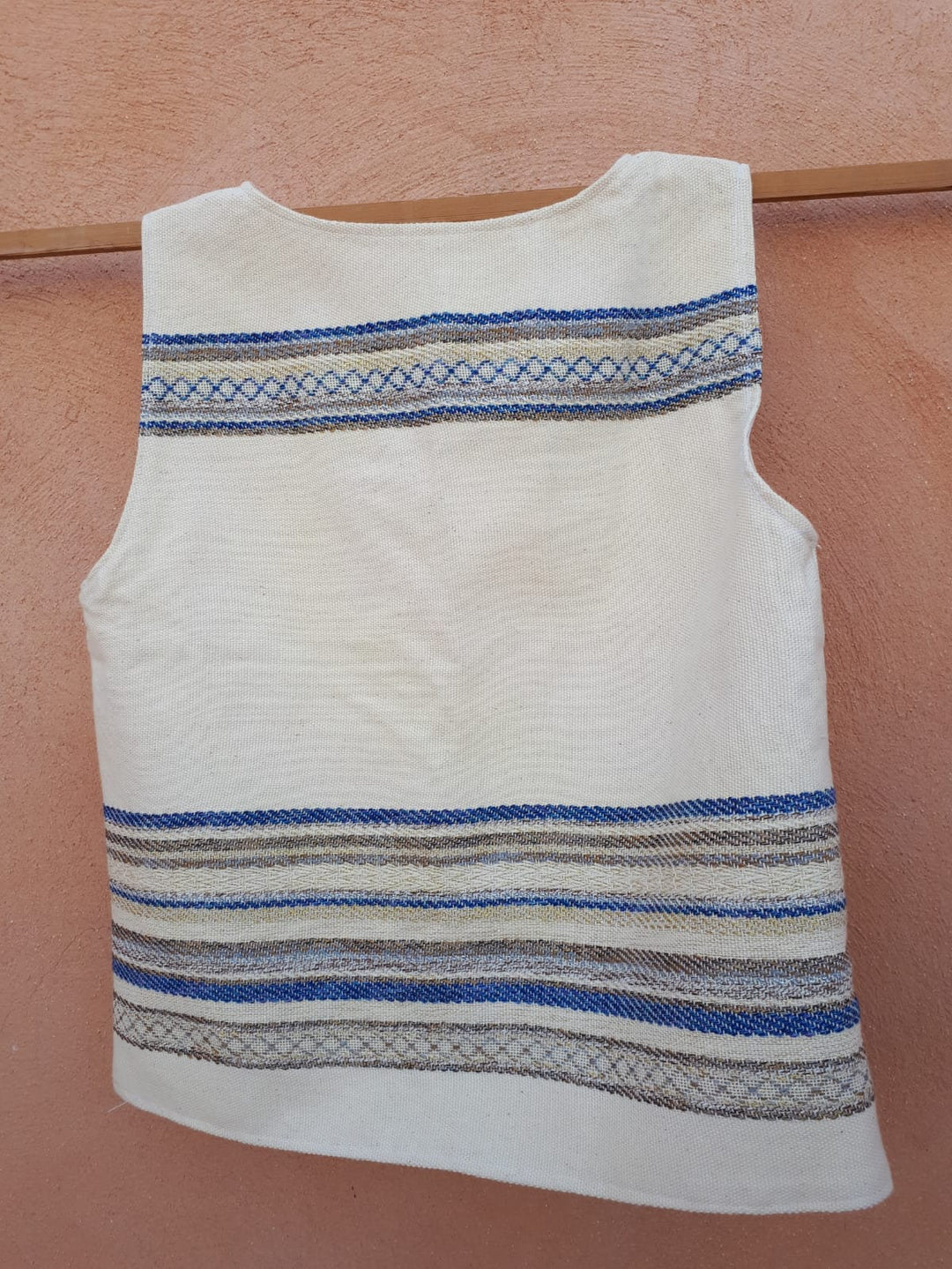 Groomsmen Vest Wedding, Men&#39;s Vest, Hand Woven Waistcoat, Cotton Vest, Waist Coat for Men, Jewish Gift Judaica, Bar Mitzvah Gift, Israel art