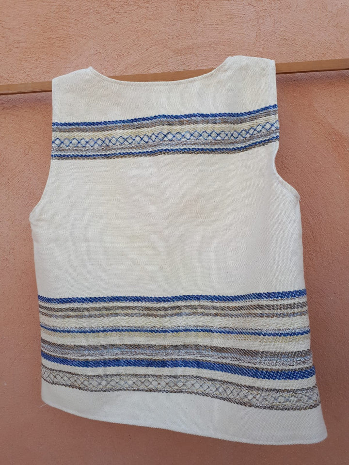 Groomsmen Vest Wedding, Men&#39;s Vest, Hand Woven Waistcoat, Cotton Vest, Waist Coat for Men, Jewish Gift Judaica, Bar Mitzvah Gift, Israel art
