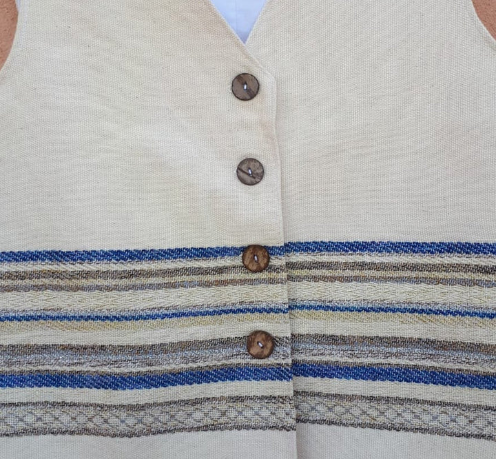Groomsmen Vest Wedding, Men&#39;s Vest, Hand Woven Waistcoat, Cotton Vest, Waist Coat for Men, Jewish Gift Judaica, Bar Mitzvah Gift, Israel art